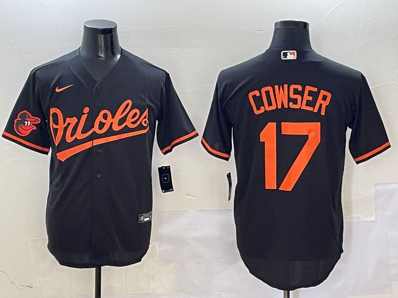Men Baltimore Orioles 17 Cowser Black Game 2025 Nike MLB Jersey style 10